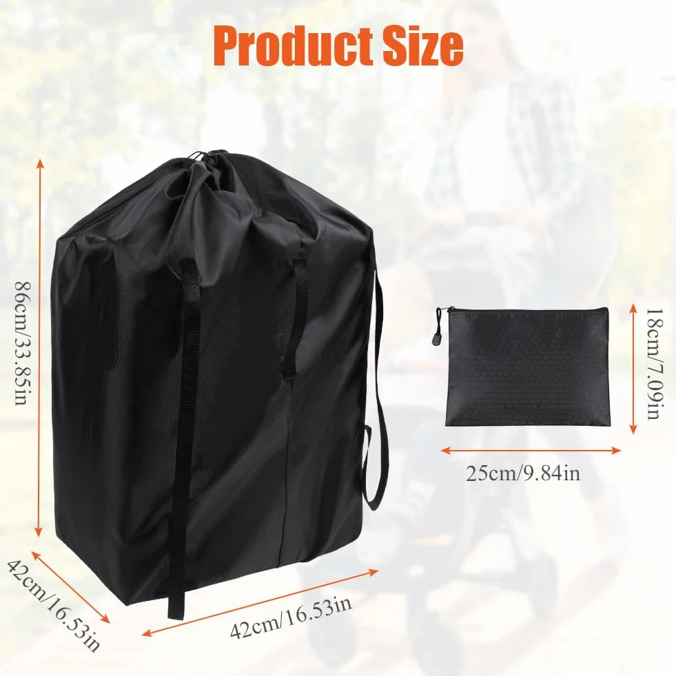 HOTUT 2 Bolsas de Viaje para Coche, 73 x 85cm Bolsa Protectora para Sillas de Coche, Bolsa de Transporte para Bebé y Avión