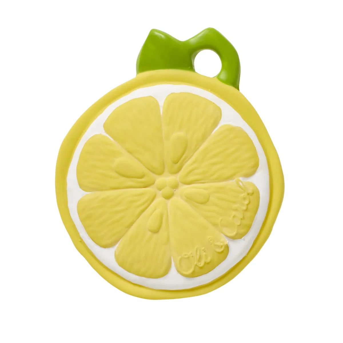 Oli & Carol - Mini Mordedor Bebé de Caucho Natural Limón - Regalo para bebé 0 3 6 meses, 1 año - Lou the Lemon