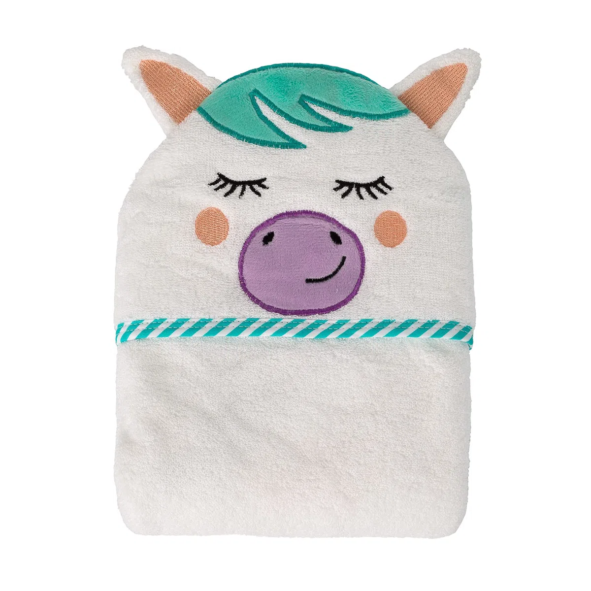 Toalla Bebé con Capucha Capa Baño Infantil 100% Algodón Diseñado en España Regalo Recién Nacido Niñas Niños de 1,2,3,4 y 5 años Unisex 90X90 cm Suave Absorbente 0-5 Años Pony