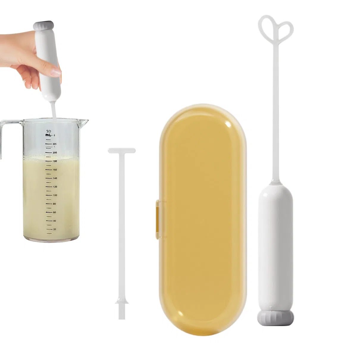 Mezclador de leche de fórmula: batidora de biberones a pilas, práctica herramienta de preparación de comidas para bebés | Mezclador de polvo compacto para preparación de leche de fórmula para recién