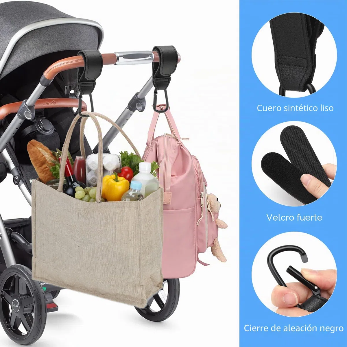 Portavasos para Cochecito, Sujetavasos para Padres para Silla de Paseo, Ganchos Carro Bebe, Soporte para Bebidas para Cochecito de Bebé, Accesorio Universal para Bicicletas, Carrito Bebe,Scooters