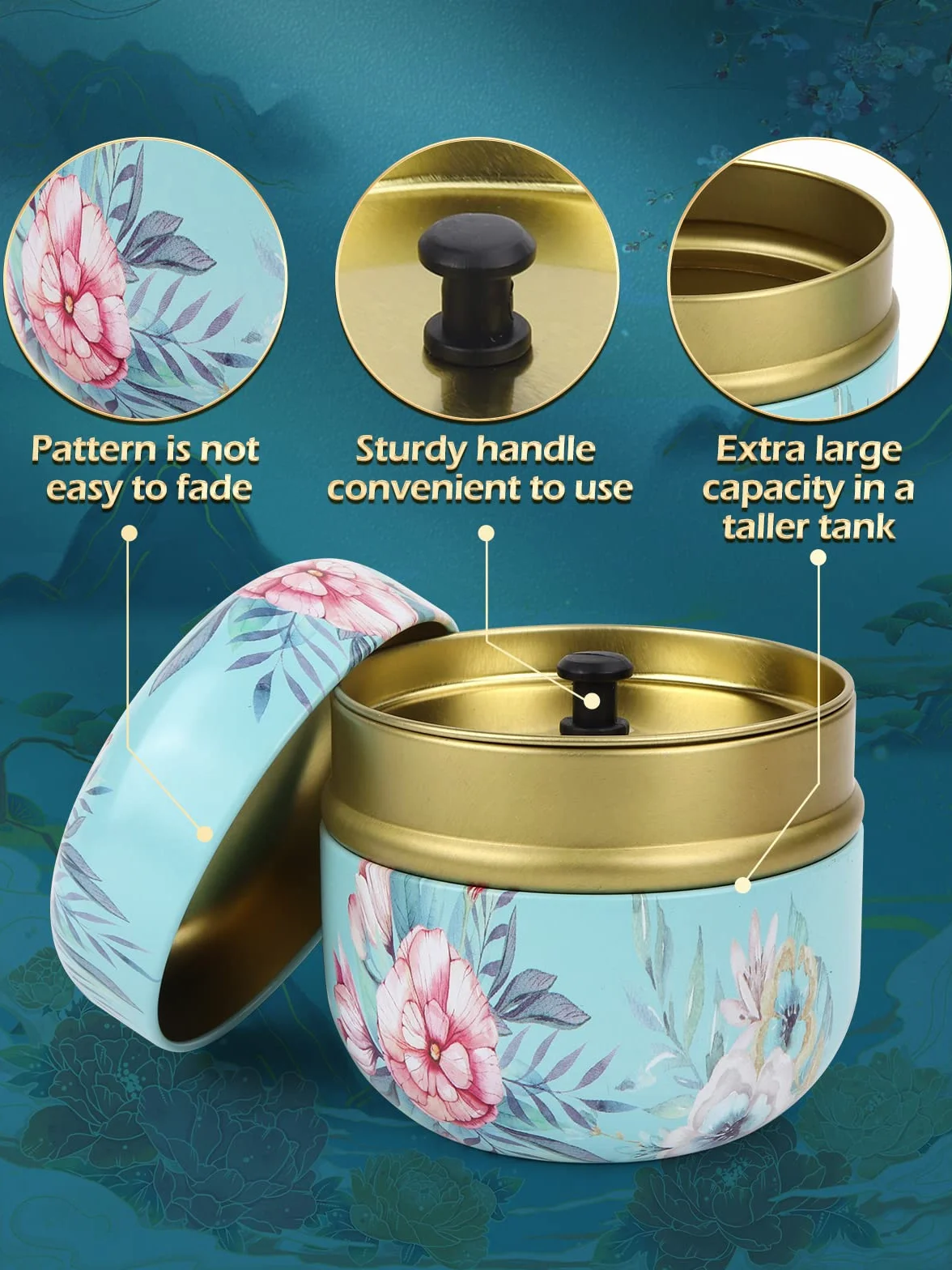 LIONVISON Caja de talco para bebé: estuche de talco medicado con soplo de polvo suave, tarro de almacenamiento para granos de café, caramelos y artículos pequeños (verde)