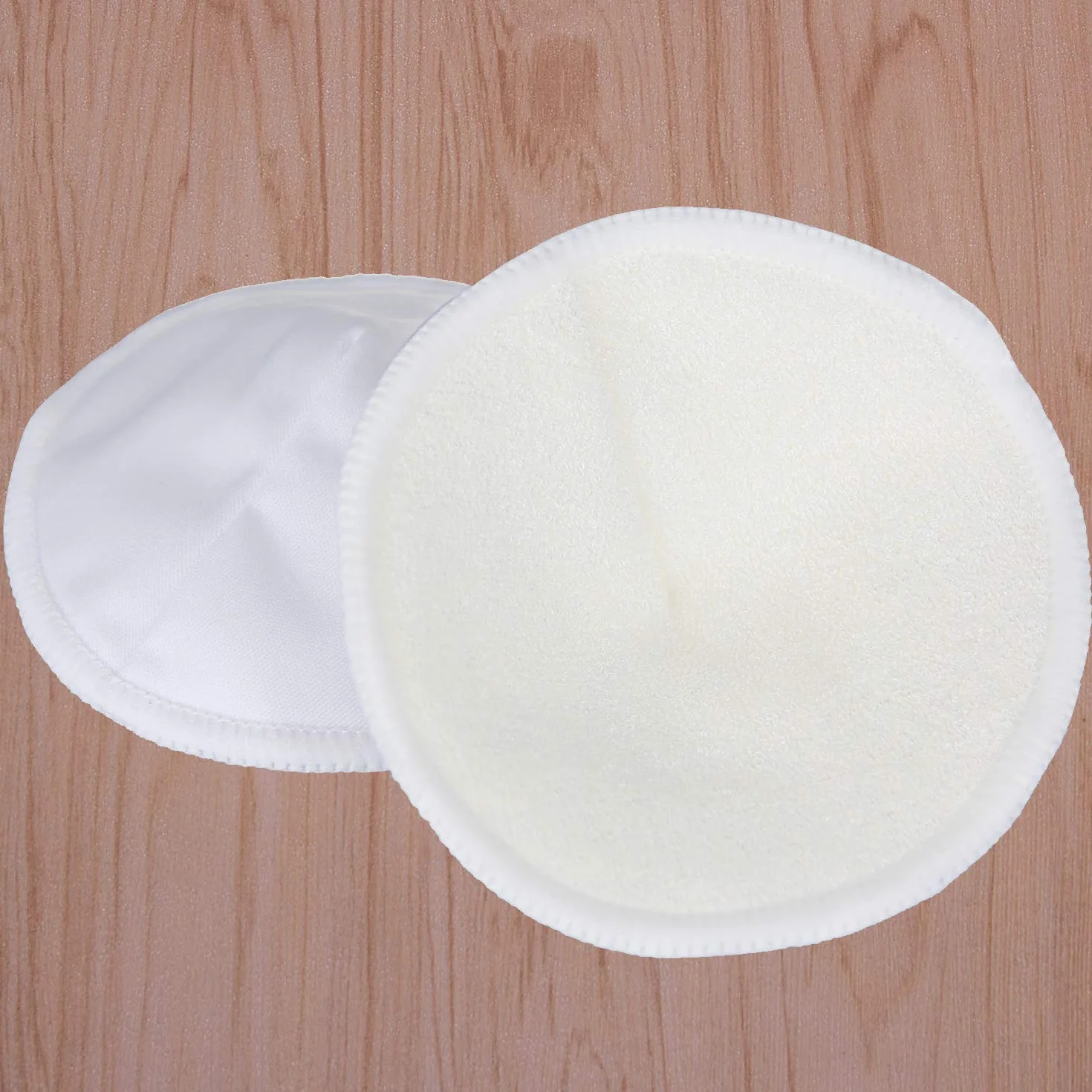 Pinowu Almohadillas de lactancia de bambú orgánico (12pcs), 11cm Súper Suaves y Absorbentes Hipoalergénico Discos de Lactancia, Ronda Cojines de Bra a Prueba de Fugas