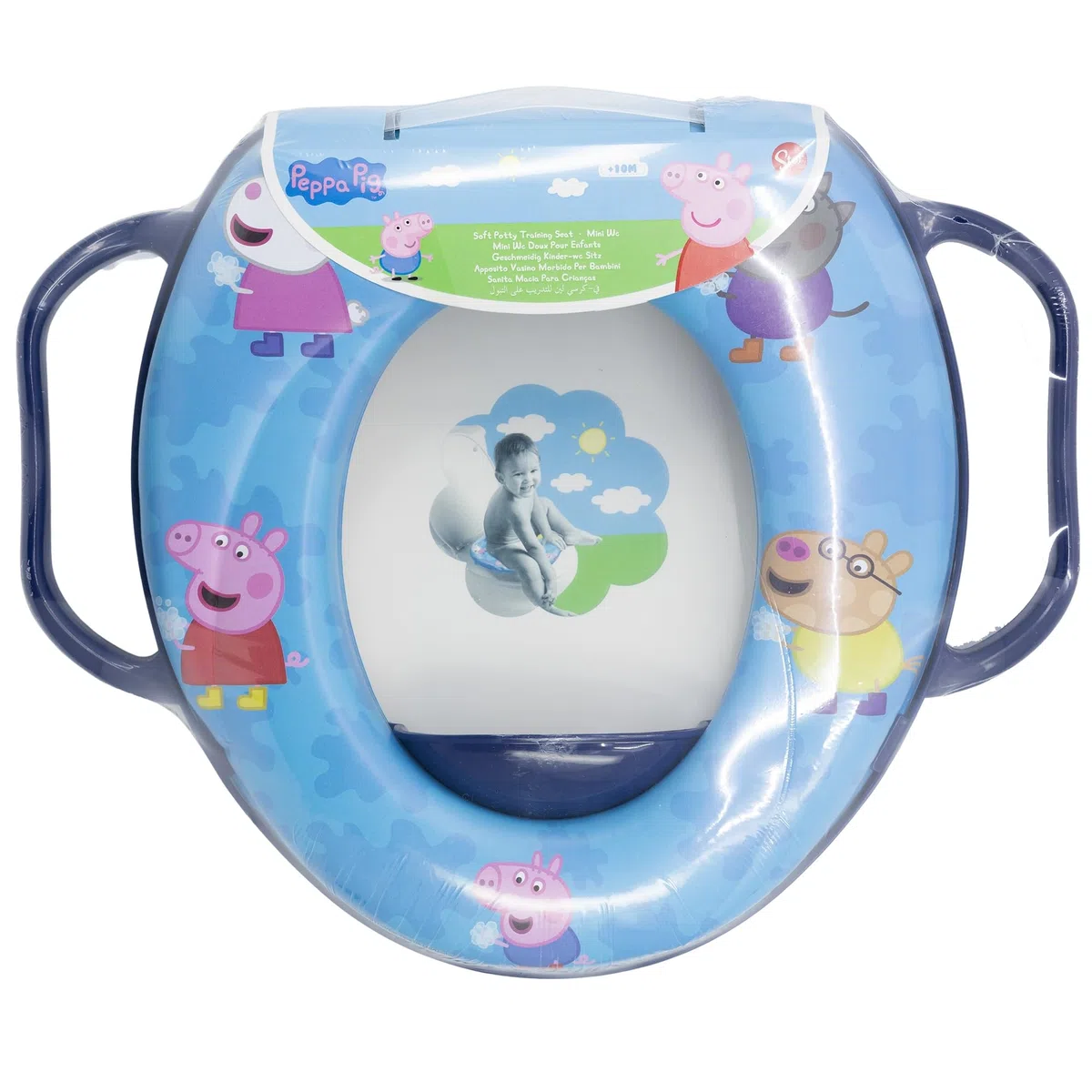 Stor Inodoro blando para niños Tataway con asas, reductor de inodoro con estampado de Peppa Pig, asiento cómodo y antideslizante, fácil de limpiar