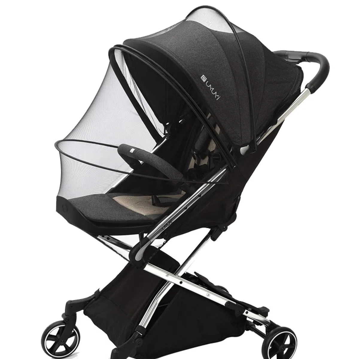 Mosquitera Carrito Bebe Universal,Respirable Red Antimosquitos Bebe con Cremallera,3D PVC Support Red Antiinsectos Malla Encriptada para Capazo,Silla de Paseo,Cuna de Viaje(Negro)