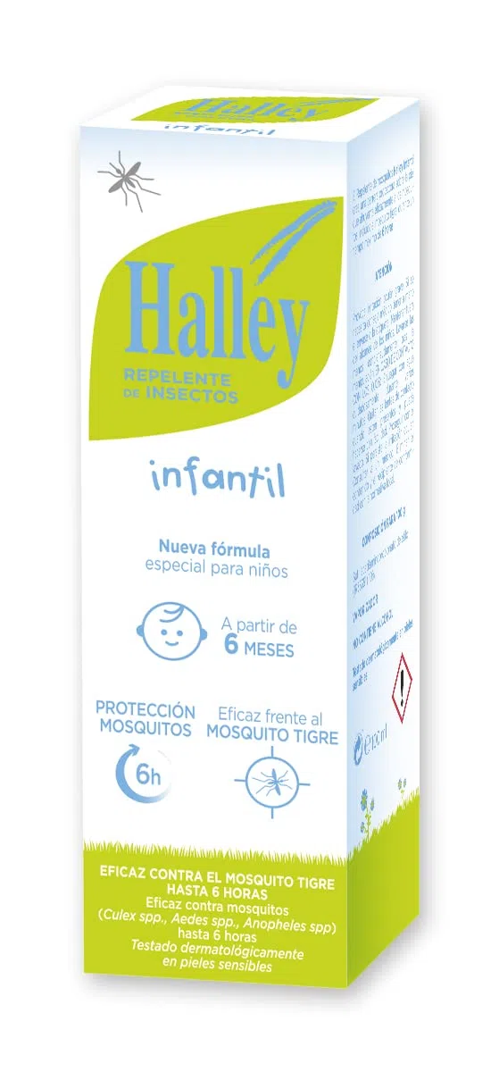 HALLEY - INFANTIL Pack Dúo | Repelente de Mosquitos Para Niños | Eficacia Demostrada Contra Mosquito Tigre Durante 6 Horas | Testado Dermatológicamente | 6 Meses +