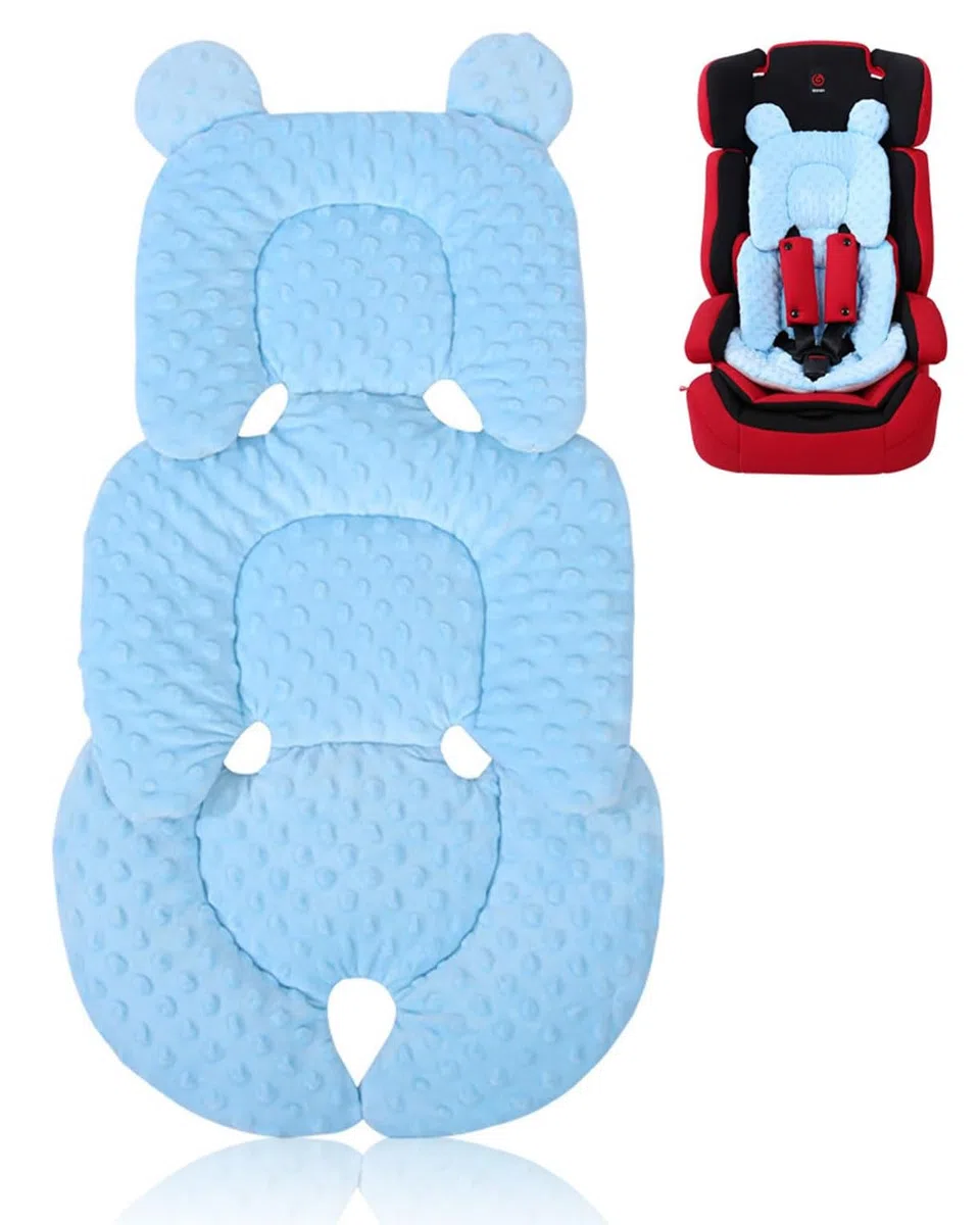 Reductor de Asiento – Almohadilla Ajustable y Transpirable,Suave y Cómodo para Cochecito y Silla de Coche. Ideal para Recién Nacidos,¡Color Azul!