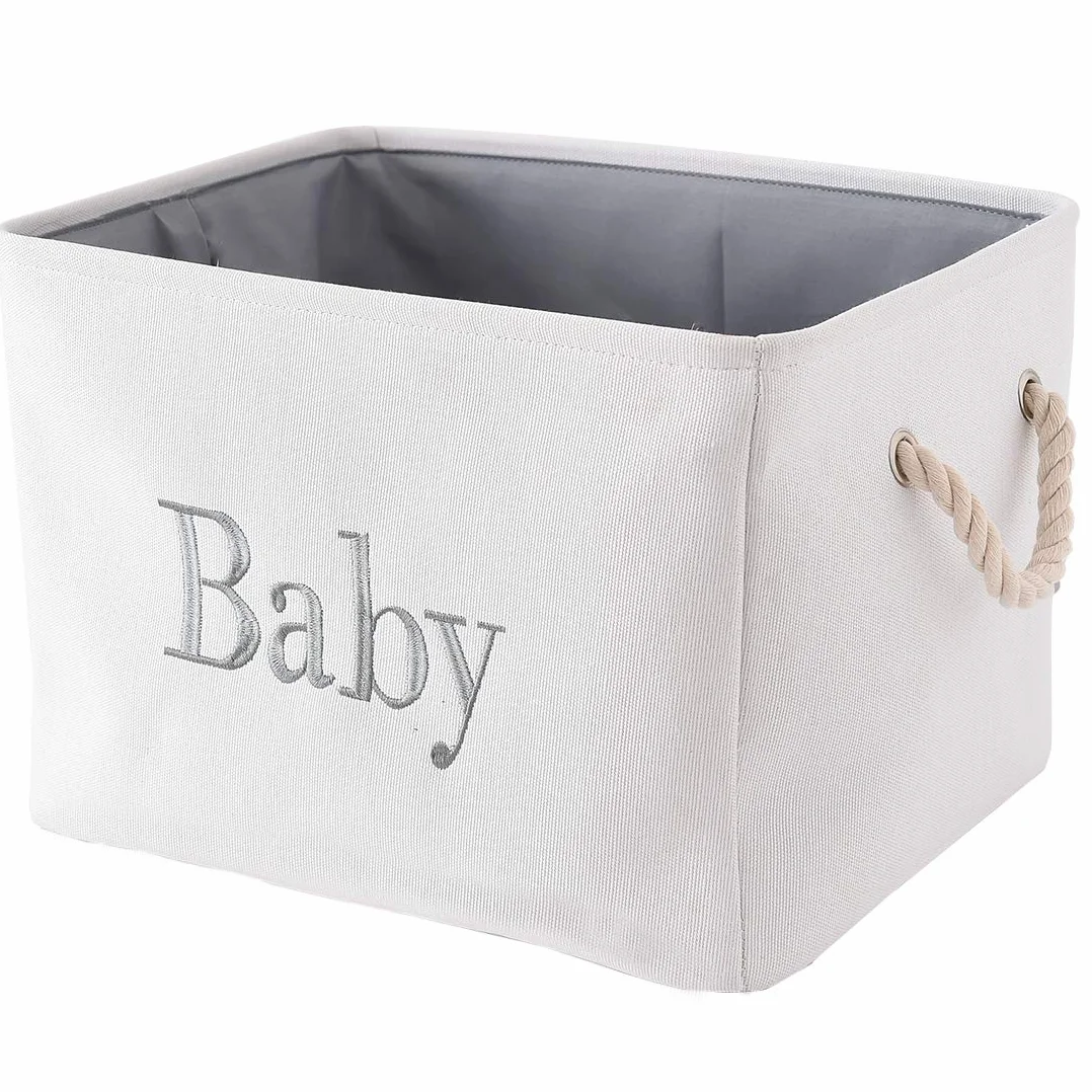 Cesto de almacenamiento para bebé, cesta de almacenamiento plegable Kallax, caja de tela, cesta grande para bebé para habitación infantil
