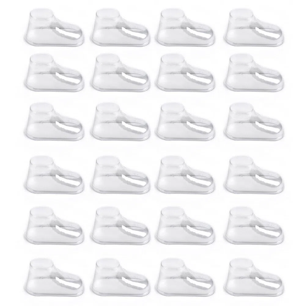 20 Pcs Modelo De Pie De Plástico Moldes De Calcetines Botines De Bebé Moldes De Zapatos De Bebé Exhibición De Envasado