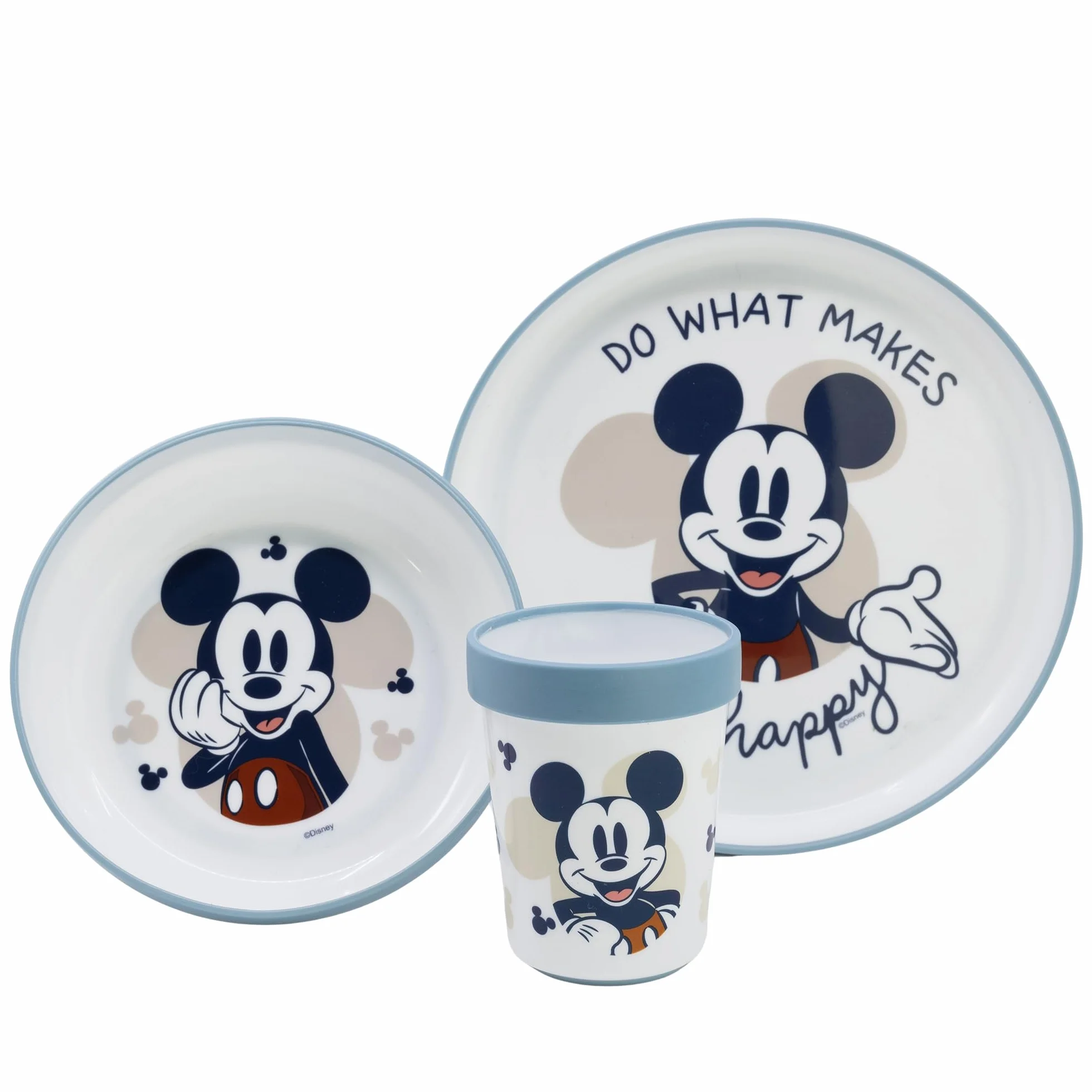 Stor SET 3 PCS VAJILLA PREMIUM BICOLOR ANTIDESLIZANTE MICKEY MOUSE FULL OF SMILES