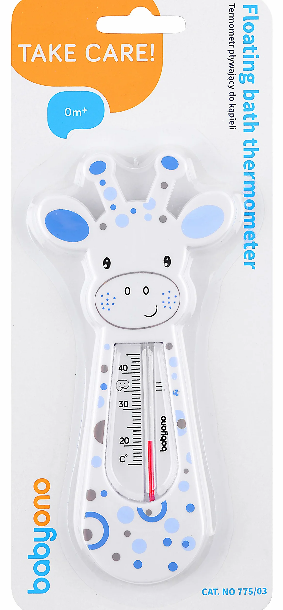 Babyono - Termómetro de baño flotante (blanco/azul)