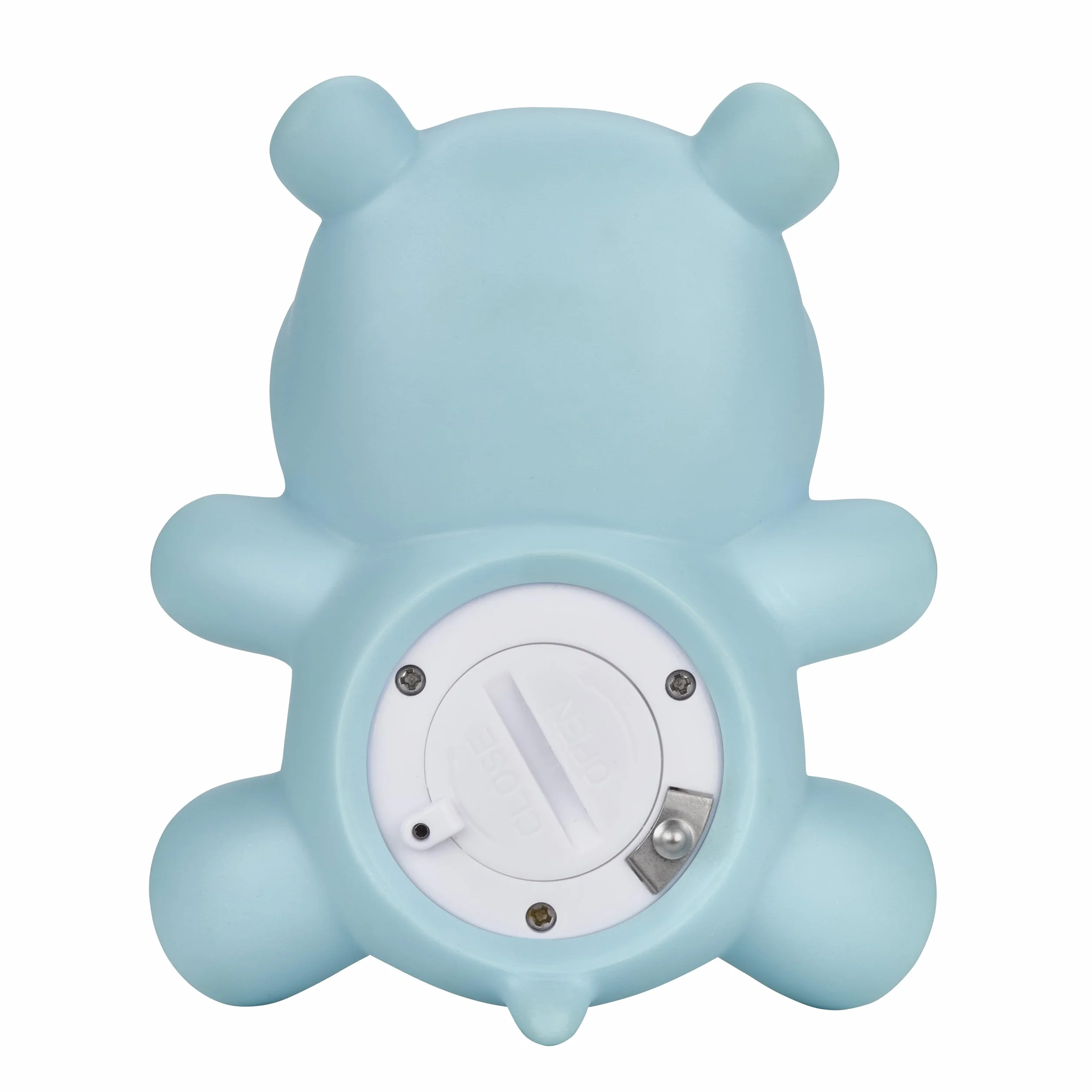 TFA Dostmann HIPPO, Termómetro de baño digital para bebés, 30.2034.14, para niños y personas mayores, también para piscinas, jacuzzis en forma de hipopótamo, 9,8 cm de alto, color azul
