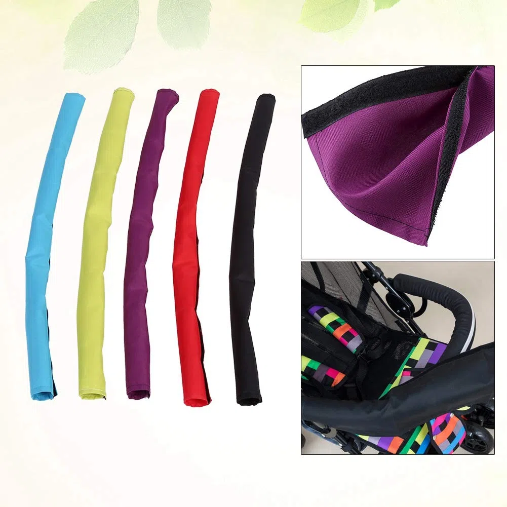 Funda para Manillar de Cochecito de bebé, Cochecito de bebé, manija de Tela, Barra de Parachoques, Cubierta de manija, carritos de Silla, Protector de manija(Negro)