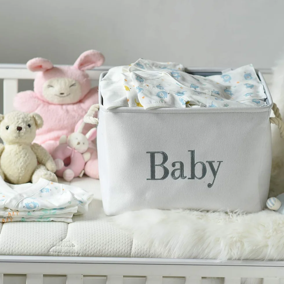 Cesto de almacenamiento para bebé, cesta de almacenamiento plegable Kallax, caja de tela, cesta grande para bebé para habitación infantil