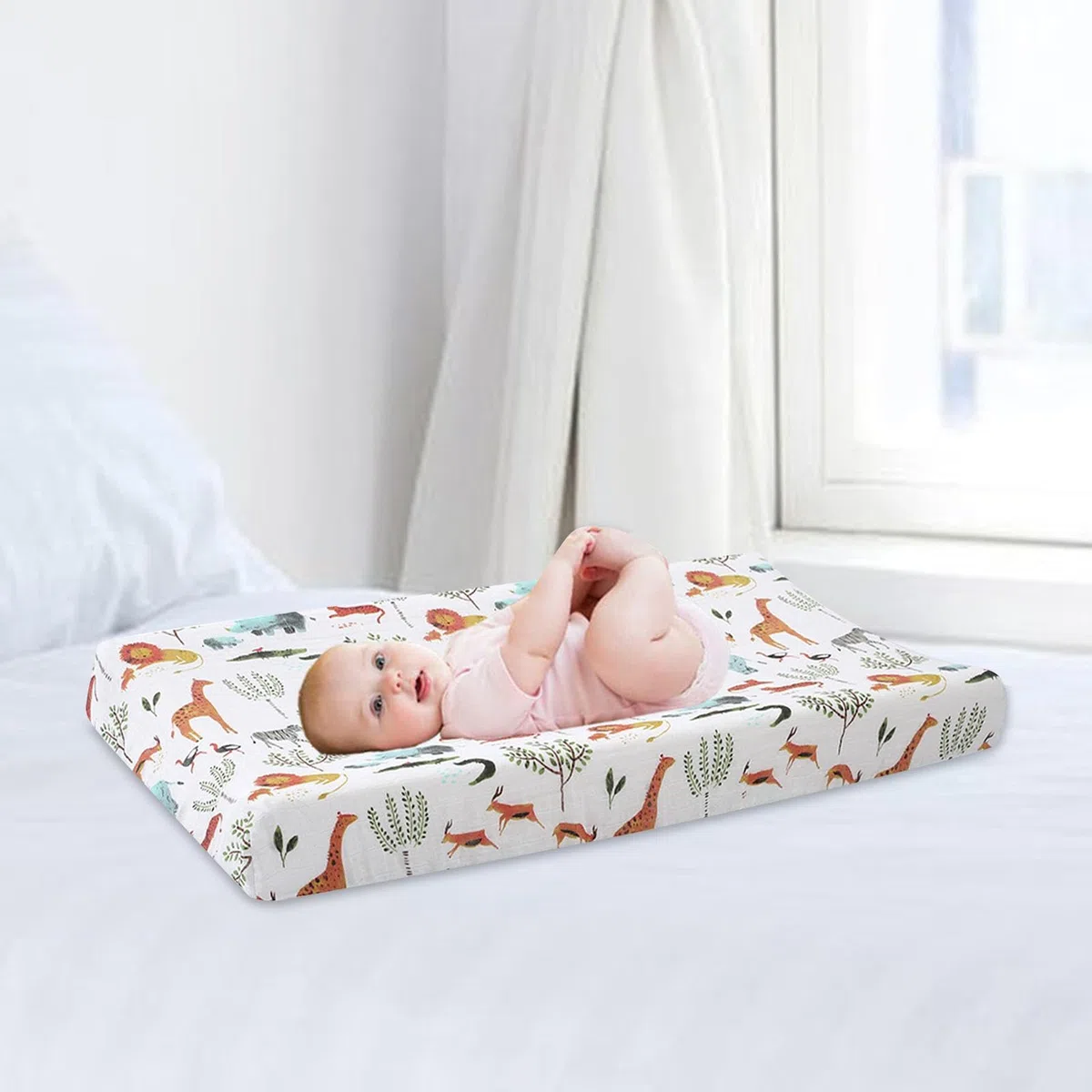 Funda Cambiador Bebe | Funda Para Cambiador Bebe | Funda Para Cambiador De Pañales De Bebé De Algodón | Cambiador Bebe Portátil Impermeable para Bebés Niños Y Niñas