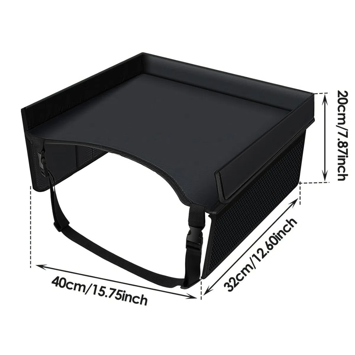 Bandeja de asiento de coche genérica, bandeja de asiento de coche para bebé, mesa de viaje plegable | Organización indispensable con correas ajustables para comidas portátil Actividades