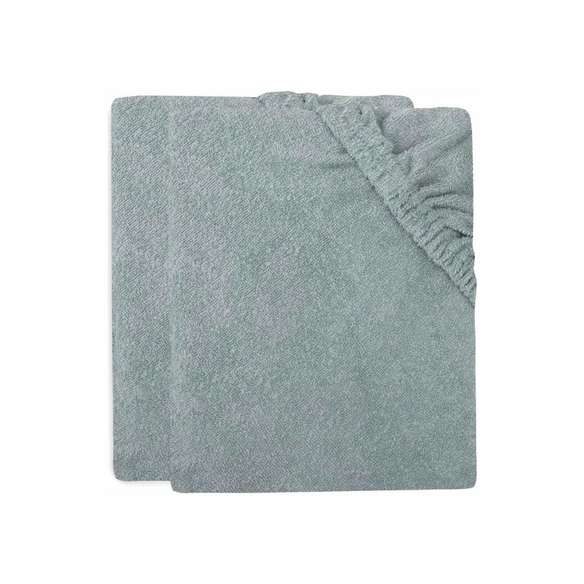Jollein Funda para cambiador de pañales de rizo, color verde mar, 2 unidades, 50 x 70 cm, 85% algodón, 15% poliéster, certificado Oeko-Tex, funda para cambiador