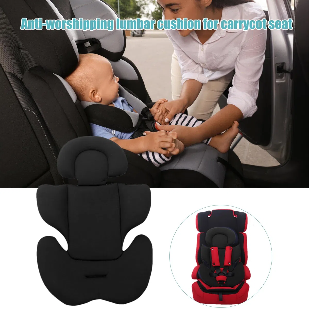 Soporte para la cabeza del asiento de coche para recién nacidos, cojín para cochecito de bebé - Cojín extra suave para asiento de coche,Almohadilla de inserción para de cabeza y cuello, soport