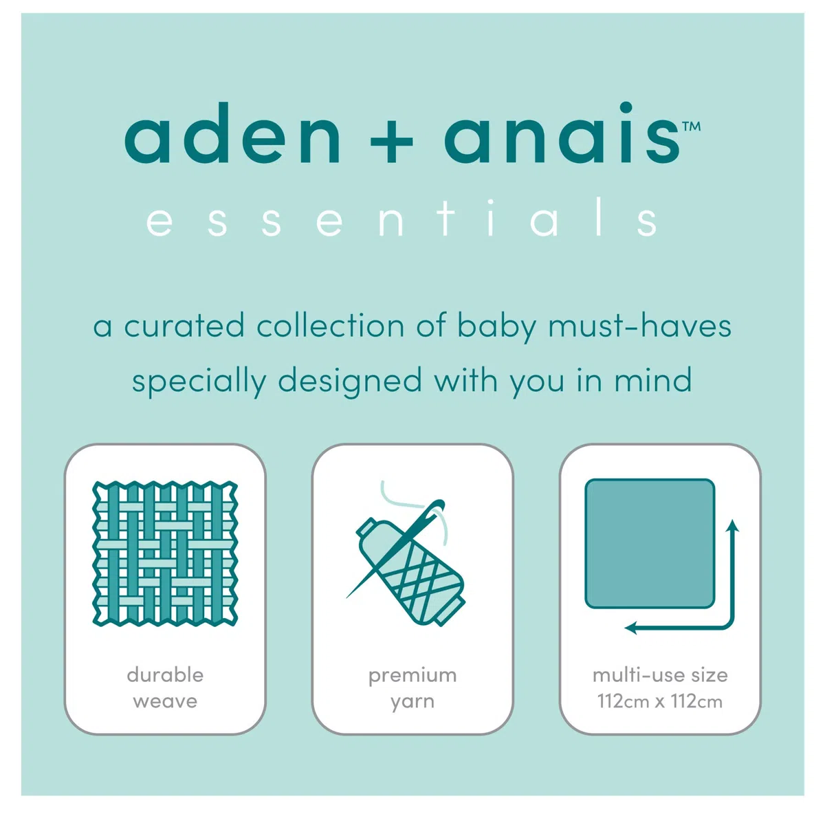 aden + anais Juego de 3 manoplas Space Explorers | muselina 100% algodón, baño y franela para bebés | set de regalo unisex para un bebé | lavar para recién nacidos