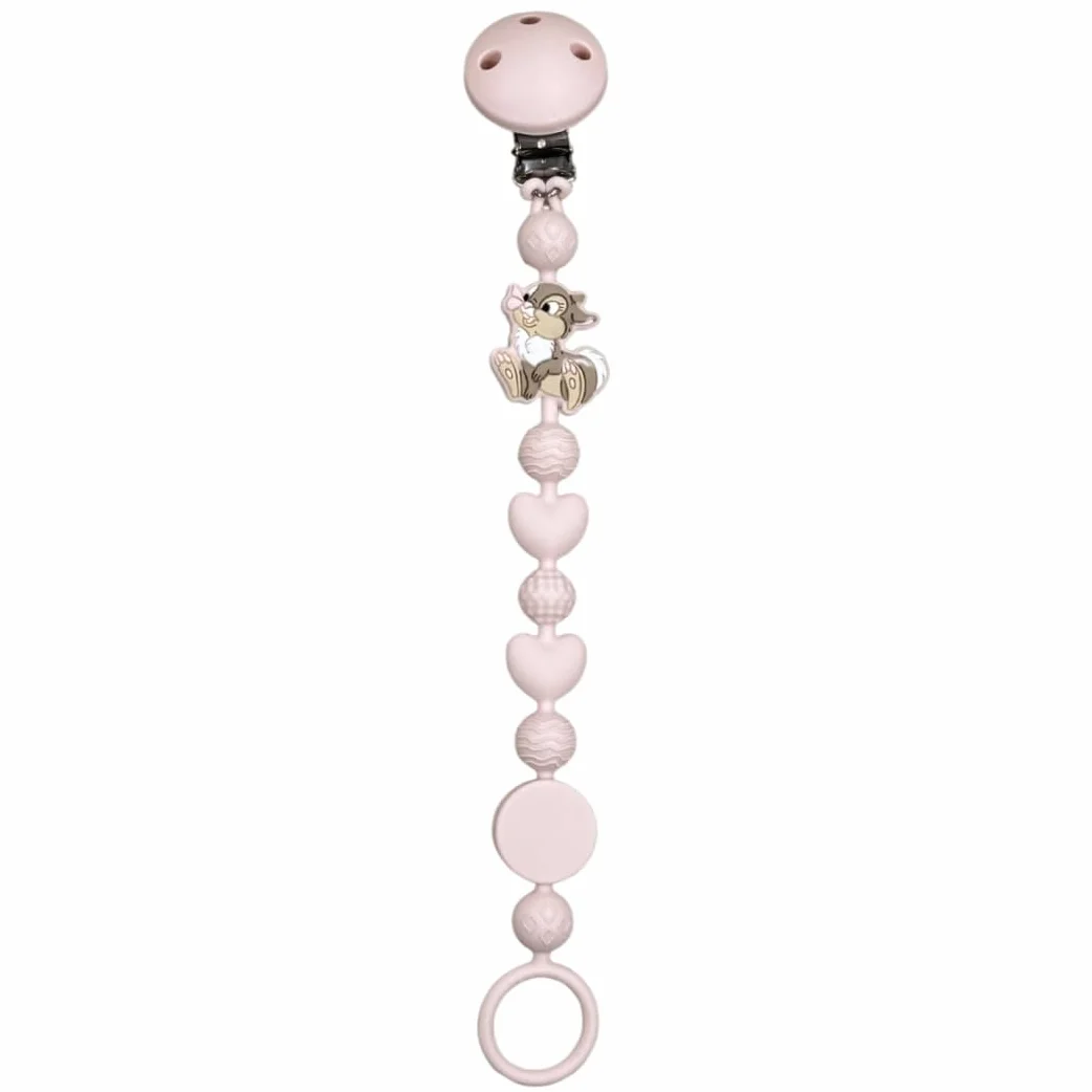 Cadena para chupete de silicona personalizada con nombre – Modelo Bubble Charm – Clip seguro – Idea regalo nacimiento – Conejita – Ultra ligera