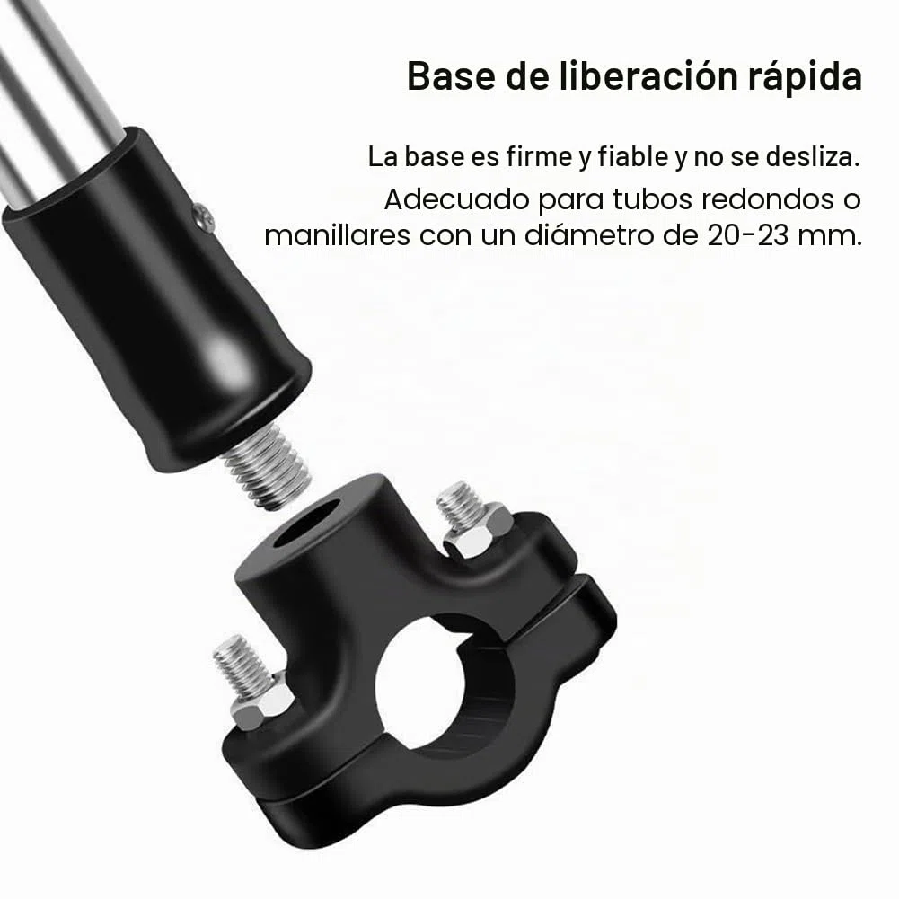 Inoxidable Soporte de Paraguas,Soporte de Montaje de Paraguas,Paraguas Manillar Soporte,Ajustable de 360°,Plegable,Soporte para Barra de Paraguas de Bicicleta para Cochecito de Bebé Sillas de Ruedas