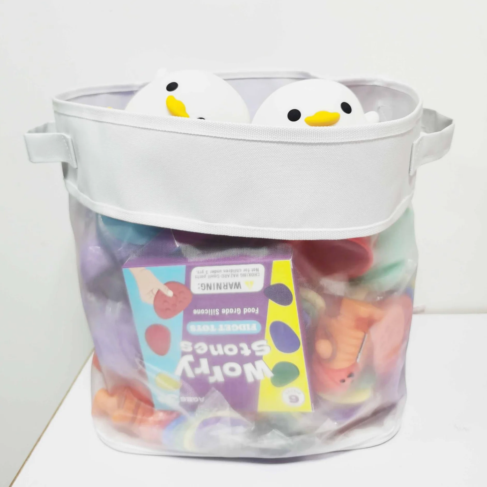 1 bolsa de almacenamiento para juguetes de bañera, organizador colgante para juguetes de baño, bolsa de malla para guardar y clasificar juguetes