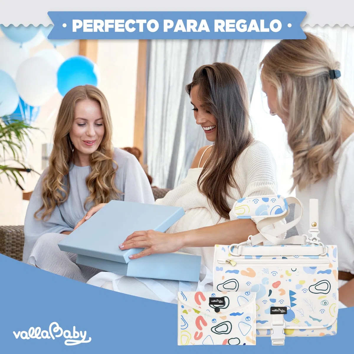 Cambiador Bebe Portatil XL Impermeable 5 Compartimentos y Portadocumentos Organizador Viaje Regalo Bebé Recien Nacido Diseño Elegante Compacto para Padres y Abuelos