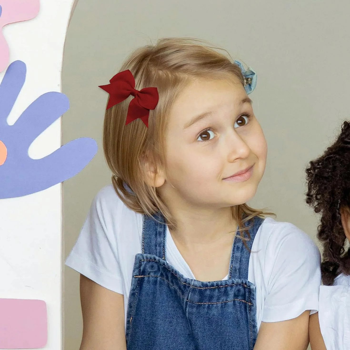 50 horquillas para el pelo para niños, con lazo, para ropa