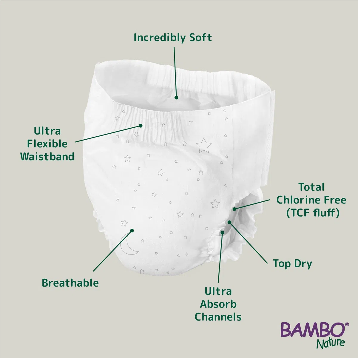 Bambo Nature Dreamy Night Pants - Pañales (niños de 8 a 15 años, 35 a 50 kg), 10 unidades, pañales ecológicos que mantienen las camas secas toda la noche, pañales de entrenamiento para dominadas