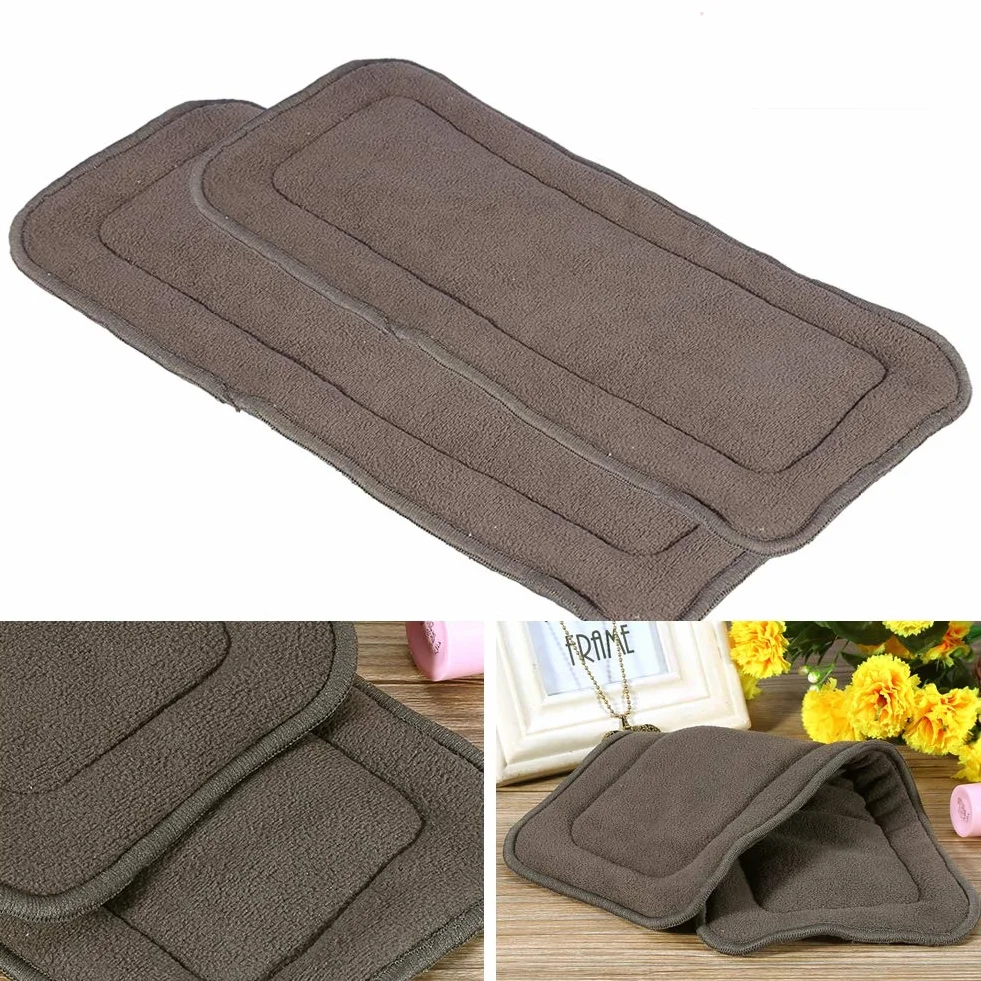 Pañal de tela lavable de 5 capas con carbón de bambú antibacteriano para adultos talla M