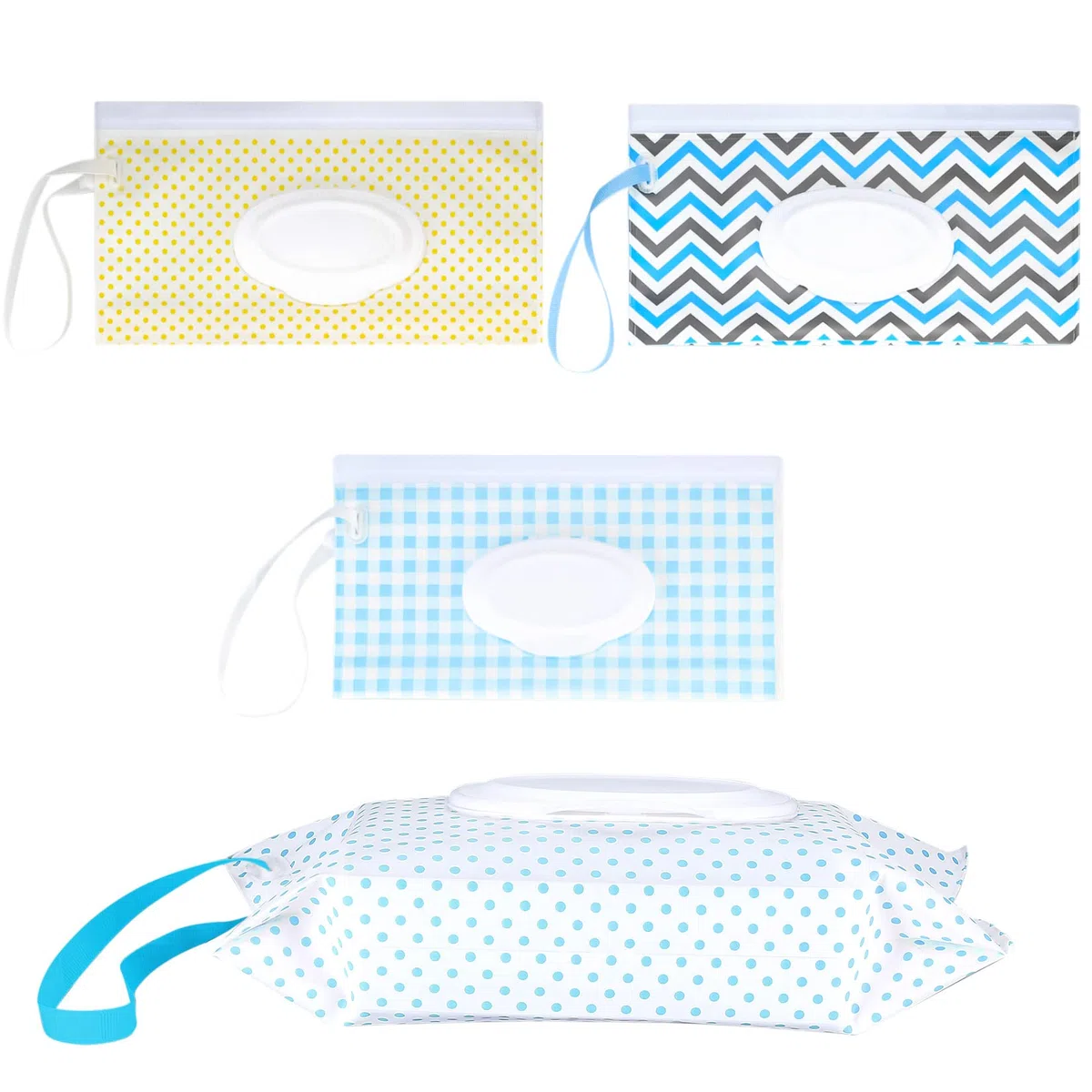 4 unidades de toallitas húmedas para bebé, dispensador de viaje, reutilizables, cajas de papel higiénico.