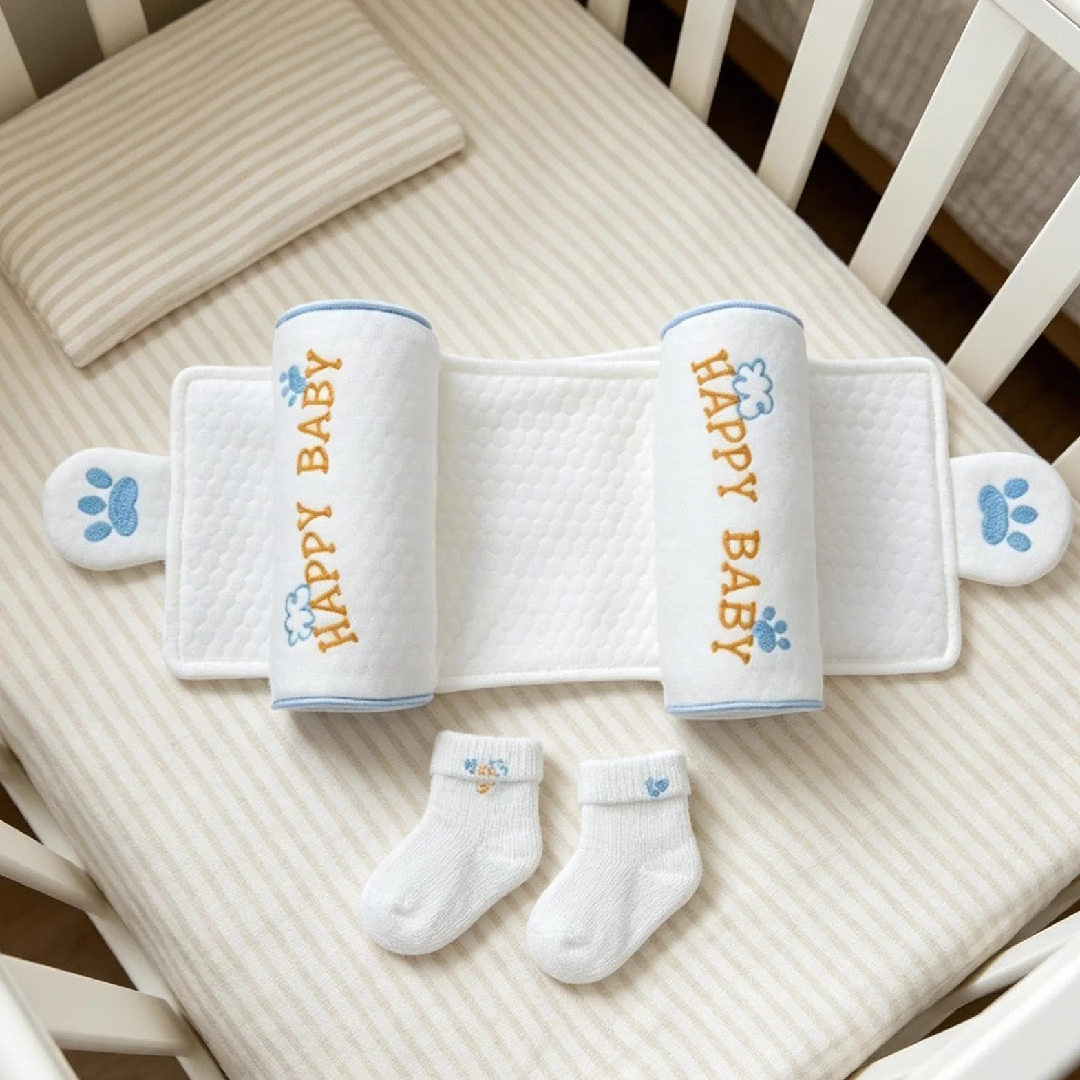 Almohada Anti Cabeza Plana - Soporte Cervical Ergonómico Suave Y Portátil,Almohada De Soporte De Cabeza Para Niños Para Dormir,Para Hogar, Silla De Coche, Carrito, Dormitorio, Cuarto Bebé,