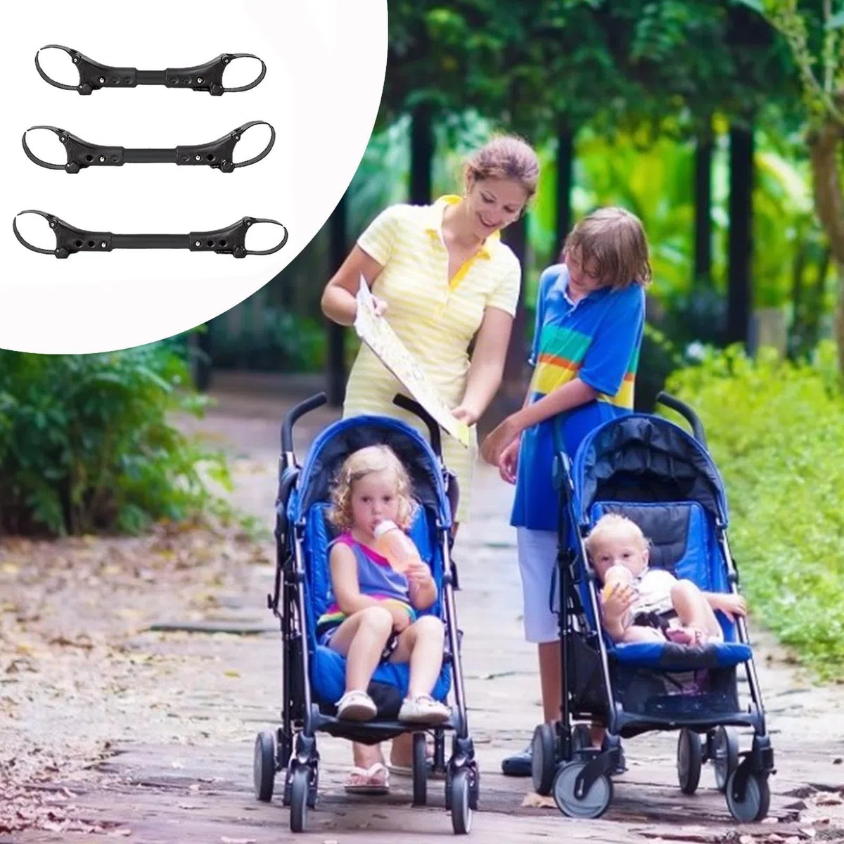 Trillizos Y Cuadrupletes Seguros, Juego De Juntas De Cochecito De Bebé, Conector (conjunto De) Conector Para Cochecito Gemelo, Cochecito, Juego De Conexión Para Trillizos De Cochecito De Bebé