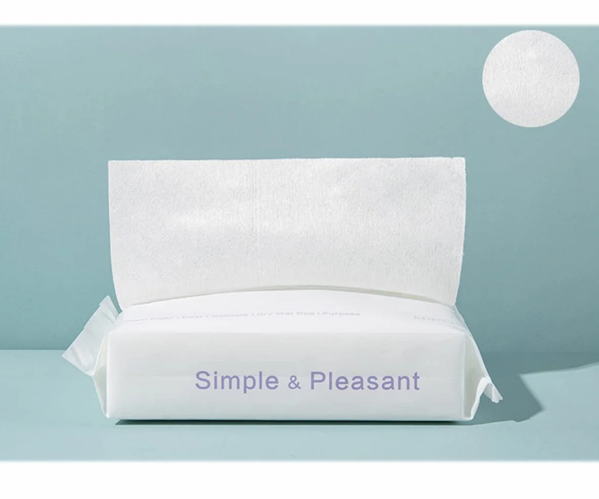 Paquete de 3 toallitas húmedas y secas de algodón; pañuelos de algodón ultra suaves para el cuidado del bebé, toallitas absorbentes para quitar maquillaje facial, ojos y esmalte de uñas, uso