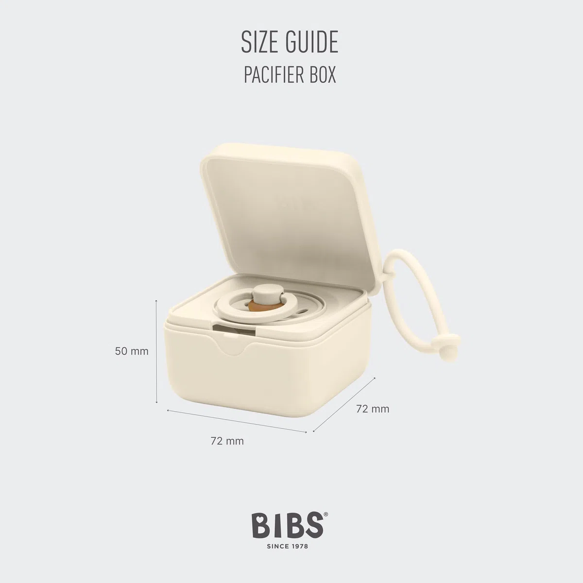 BIBS Liberty Estuche portachupetes BIBS, para guardar y transportar chupetes, se pueden guardar hasta tres chupetes, material de grado alimentario al 100% sin BPA, Talla única, Eloise Ivory