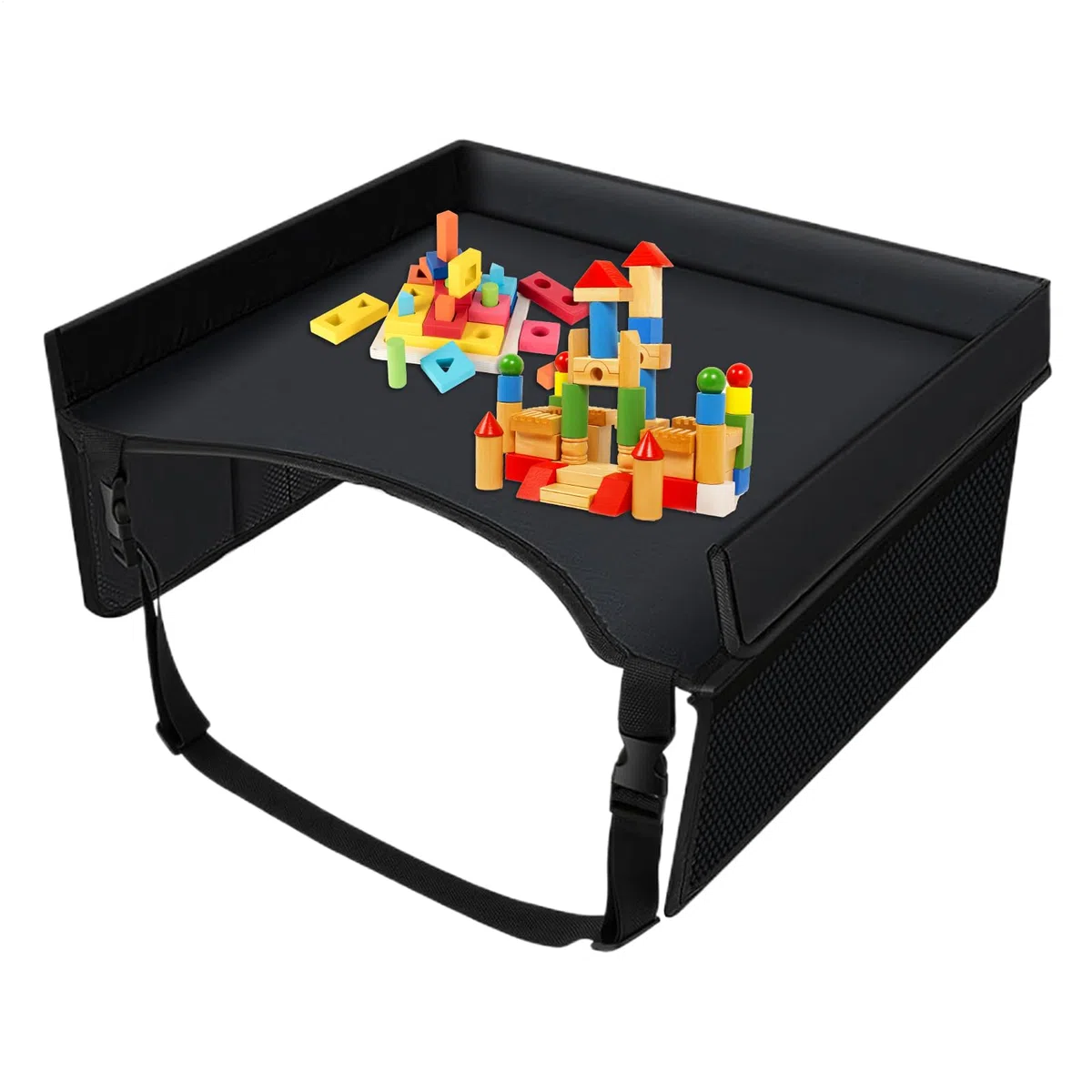 Bandeja De Viaje Para Niños - Bandeja De Viaje Para Asientos De Coche Infantil | Organizador Escritorio Plegable Para Regazo Con Correas Ajustables Actividades Viaje