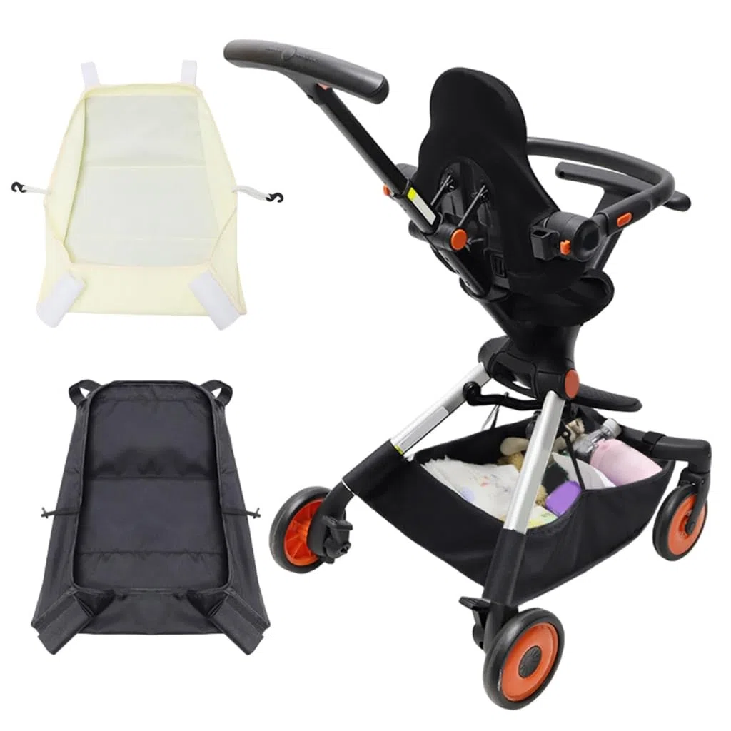 Upgrades - Bolsa organizadora para carrito de bebé, grande, almacenamiento debajo del cochecito, conveniente cesta de pañales para artículos esenciales