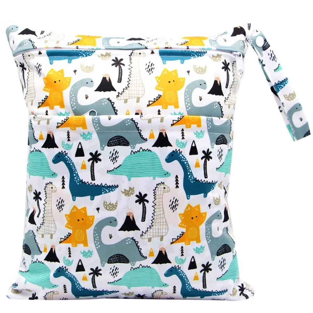 Bolsa Pañales Bebe, Reutilizable Wetbag, Impermeable Lavable con 2 Cremallera para Mamá de Bebé, Transpirable Organizador de Maquillaje de Colgar, Viajes, Playa, Piscina, Gym