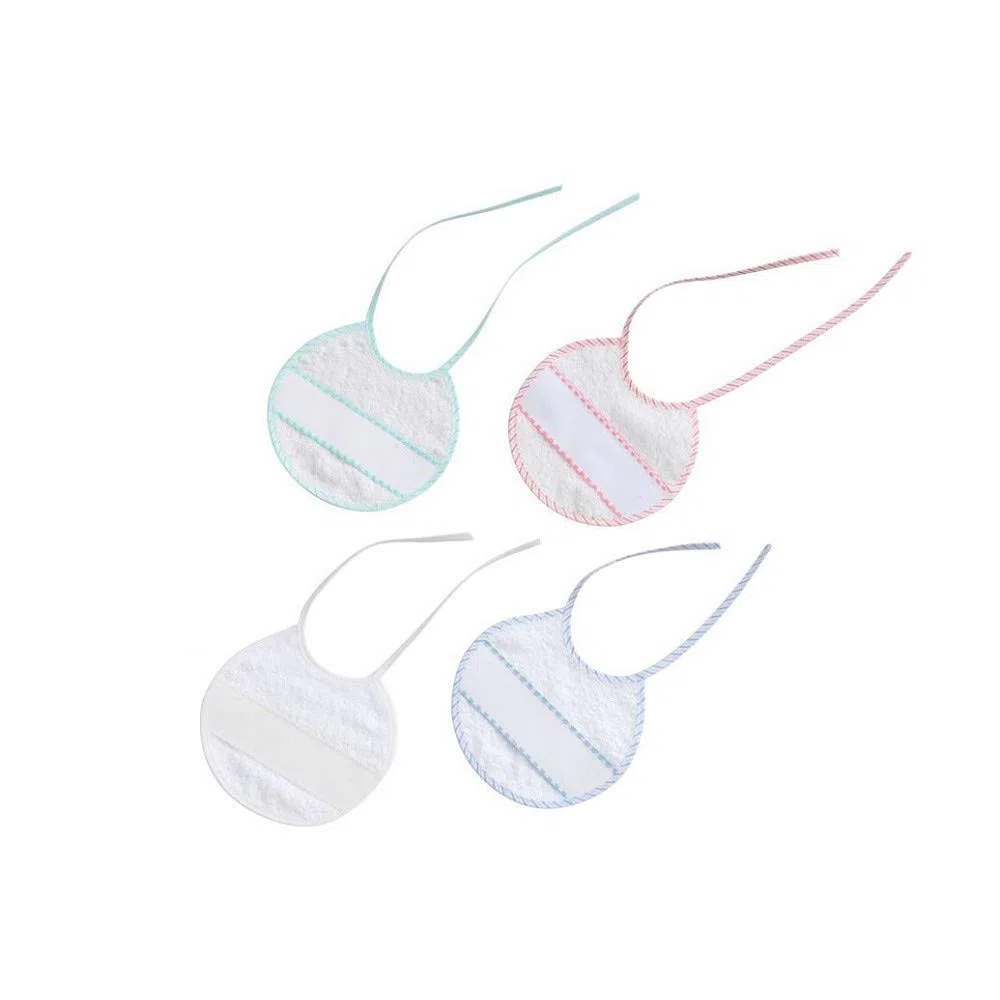 Interbaby 00040 - Pack de 12 baberos de punto de cruz 20x20, unisex