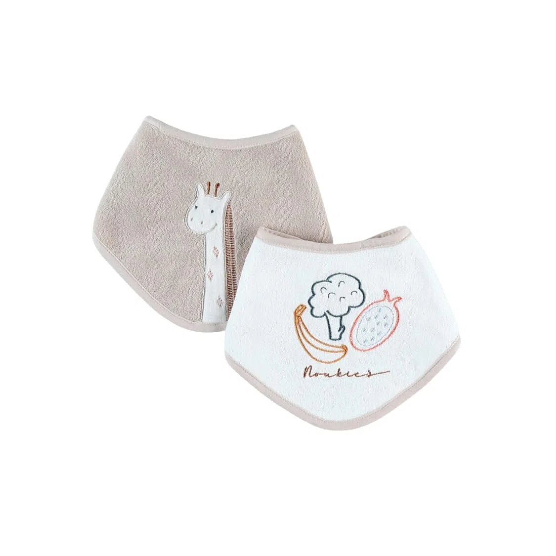 Noukie's - Baberos de pañuelo, diseño de dinosaurio Stegi, 2 unidades, hasta 3 meses