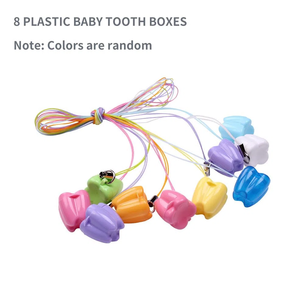 Caja Para Guardar Dientes Para Niños y Niñas Caja Dientes de Leche Cajas Para Dientes Caja Para Dientes de Leche Acumulación de Dientes Caja de Plásticos Para Guardar Dientes Caja,8PC