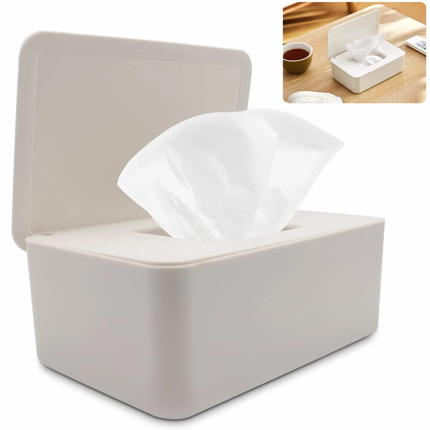 Aohcae Dispensador Toallitas Bebe, Caja Toallitas Humedas Caja Toallitas Bebe Portatoallitas Niño Baby Wipes Dispenser se Puede Usar para Almacenar Toallitas Húmedas Toallas de Papel Máscaras Juguetes