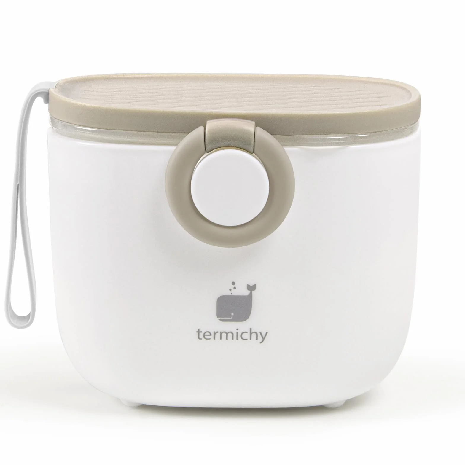 Termichy Porcionador de Leche en Polvo para Bebé, Dispensador de Leche en Polvo, 250g Contenedor Portátil Hermético para Leche en Polvo para Viaje, con Raspador y Cuchara (Caqui,1 Pieza)