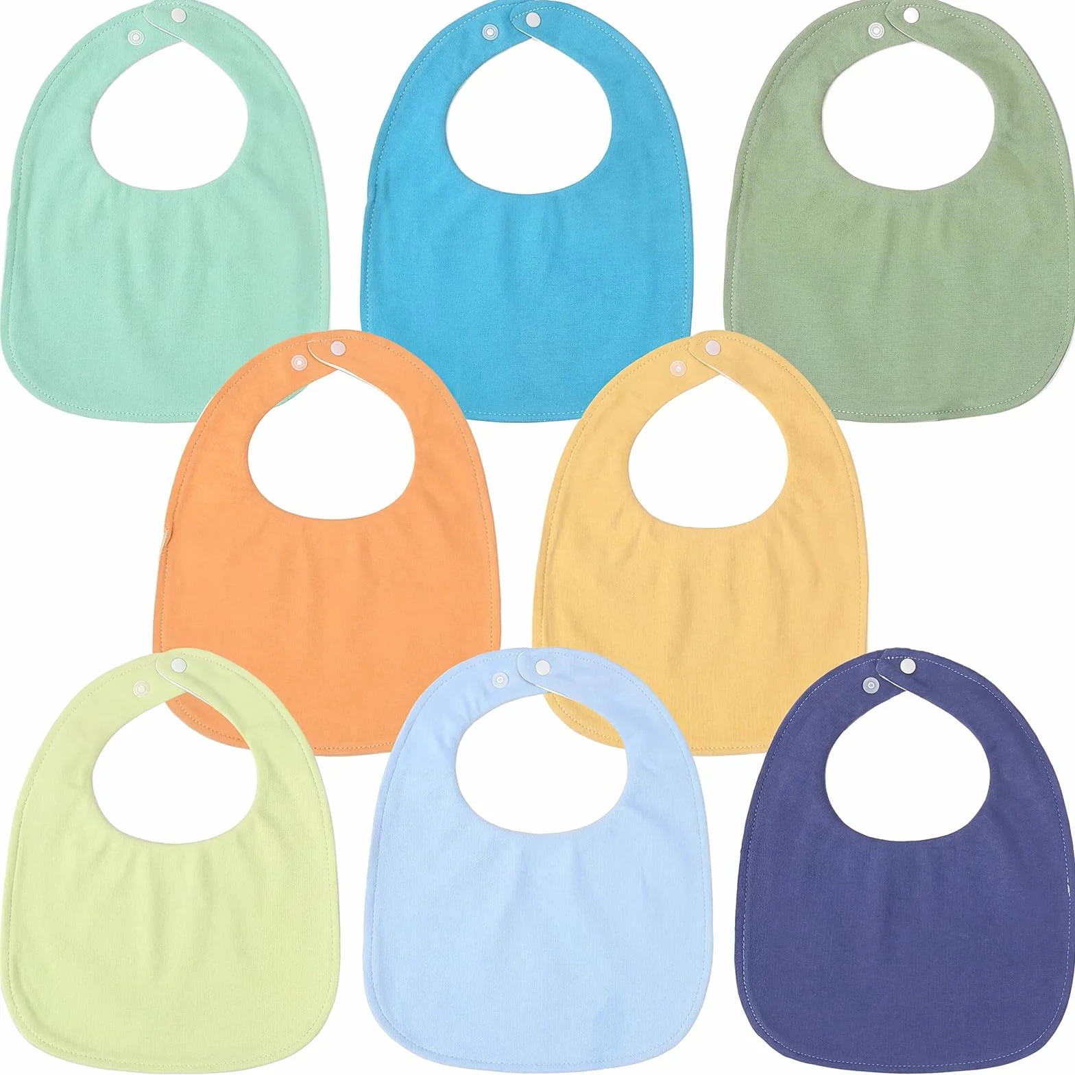8 Pcs Baberos Bebe, Recien Nacido Algodón para Niñas y Niños