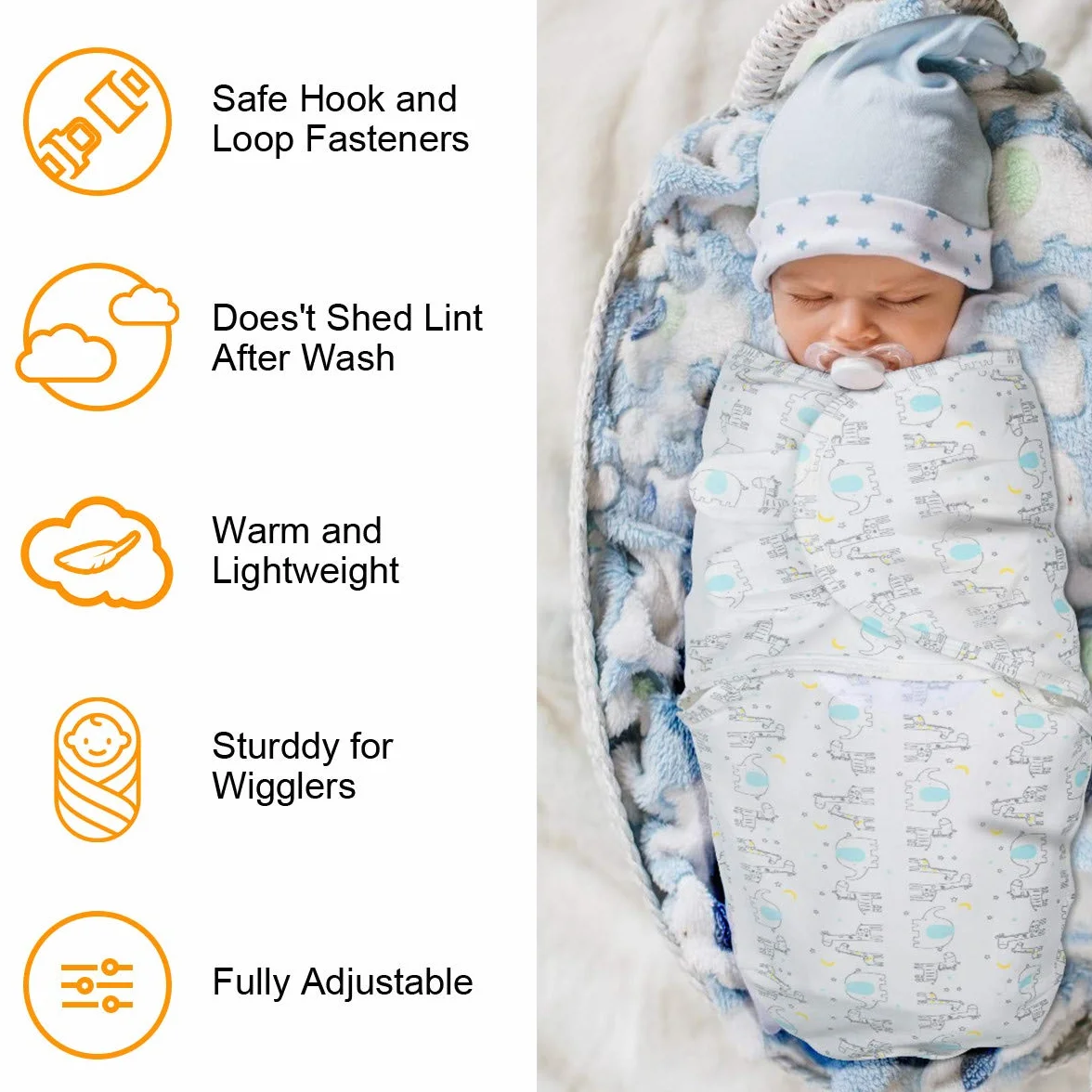 Vicloon Swaddle Wrap, 2pcs Blanket para Bebes, Sacos De Dormir, Envoltura 100% Algodón, Manta de Arrullo Cobija para Recien Nacidos 0-3 Meses
