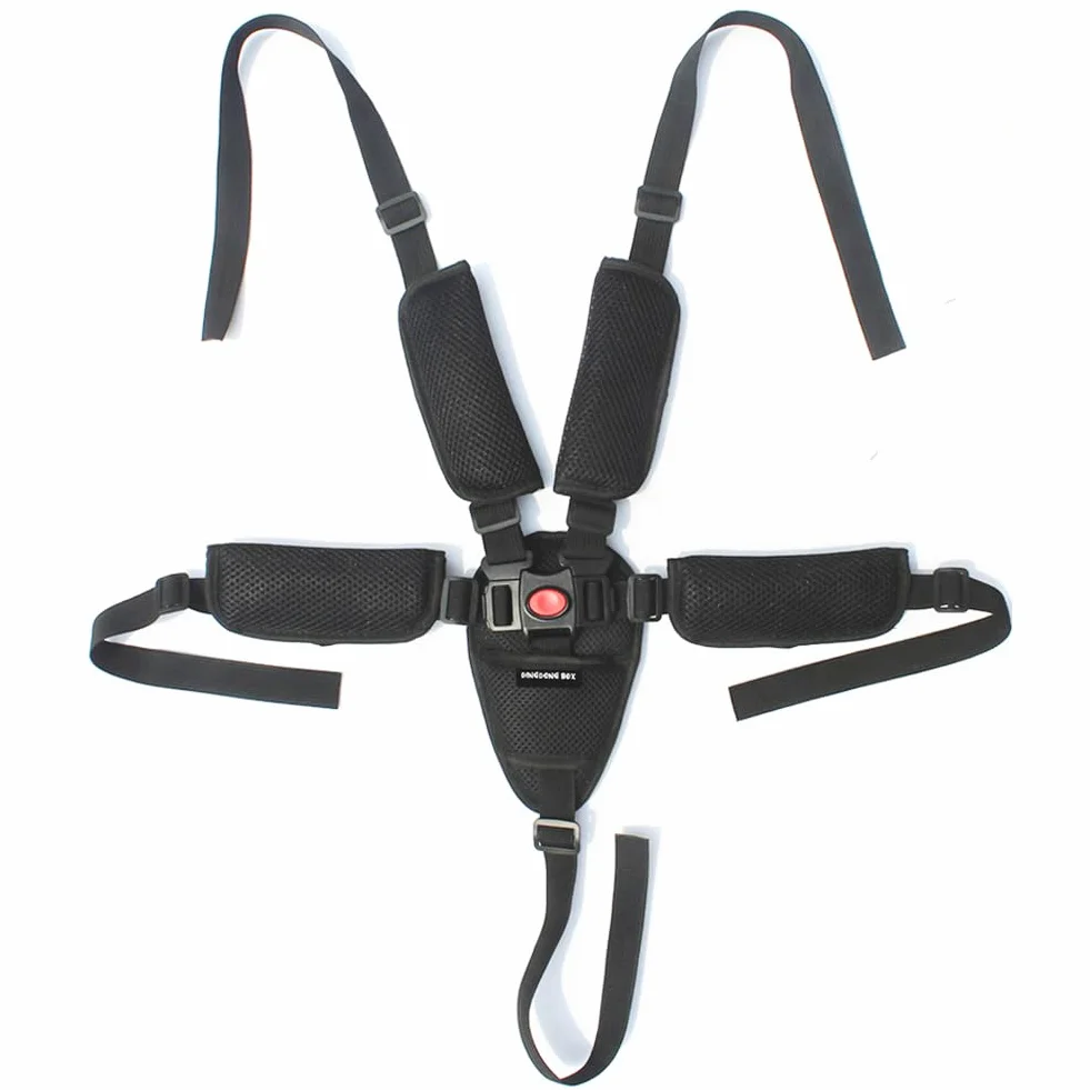 Bebé 5 Puntos Cinturón Seguridad Con correa de hombro almohadillas y guardia pad punto ajustable para bebé Kid Safe para Trona, Cochecito y Silla de Paseo