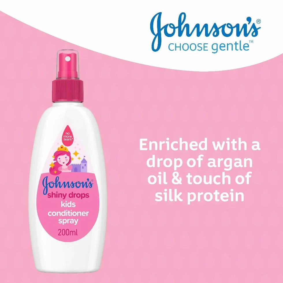 Johnson's Baby Kids Spray acondicionador de gotas brillantes