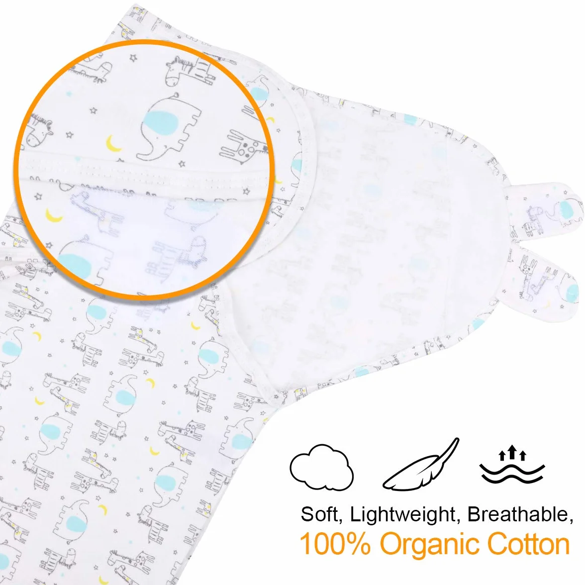 Vicloon Swaddle Wrap, 2pcs Blanket para Bebes, Sacos De Dormir, Envoltura 100% Algodón, Manta de Arrullo Cobija para Recien Nacidos 0-3 Meses