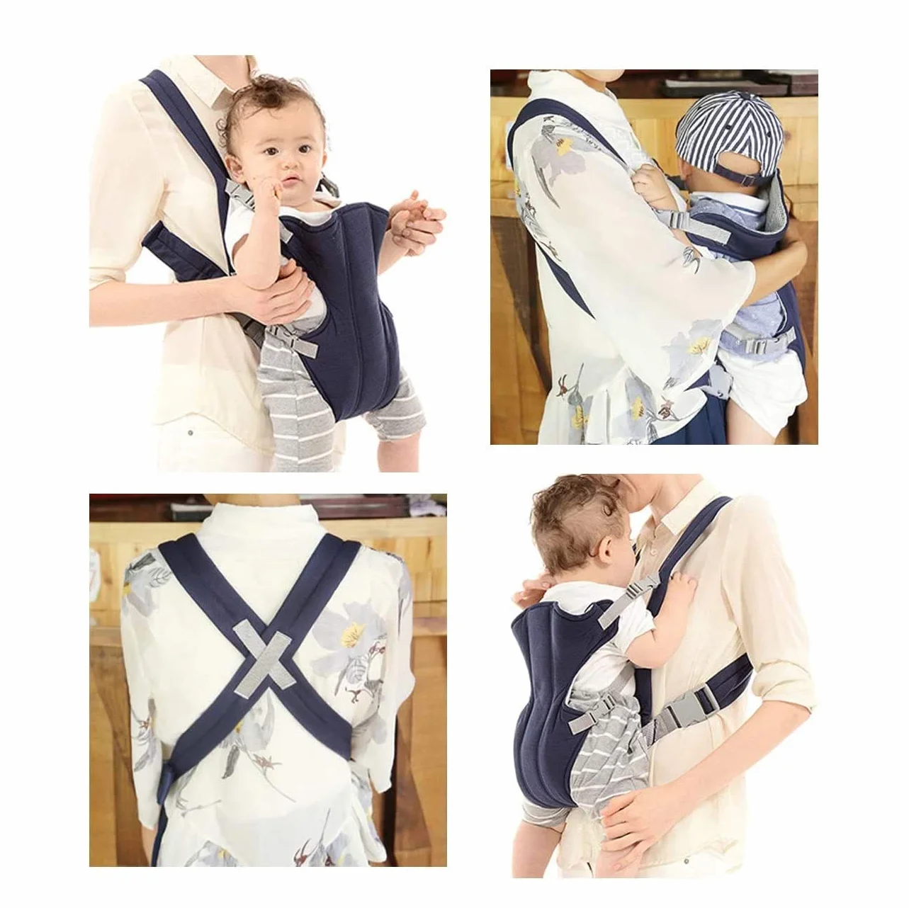 Portabebé ergonómica, puerta de bebé, puerta con espalda o puerta delantera para recién nacidos, para recién nacidos, de 3,6 kg para lactantes hasta 15 kg