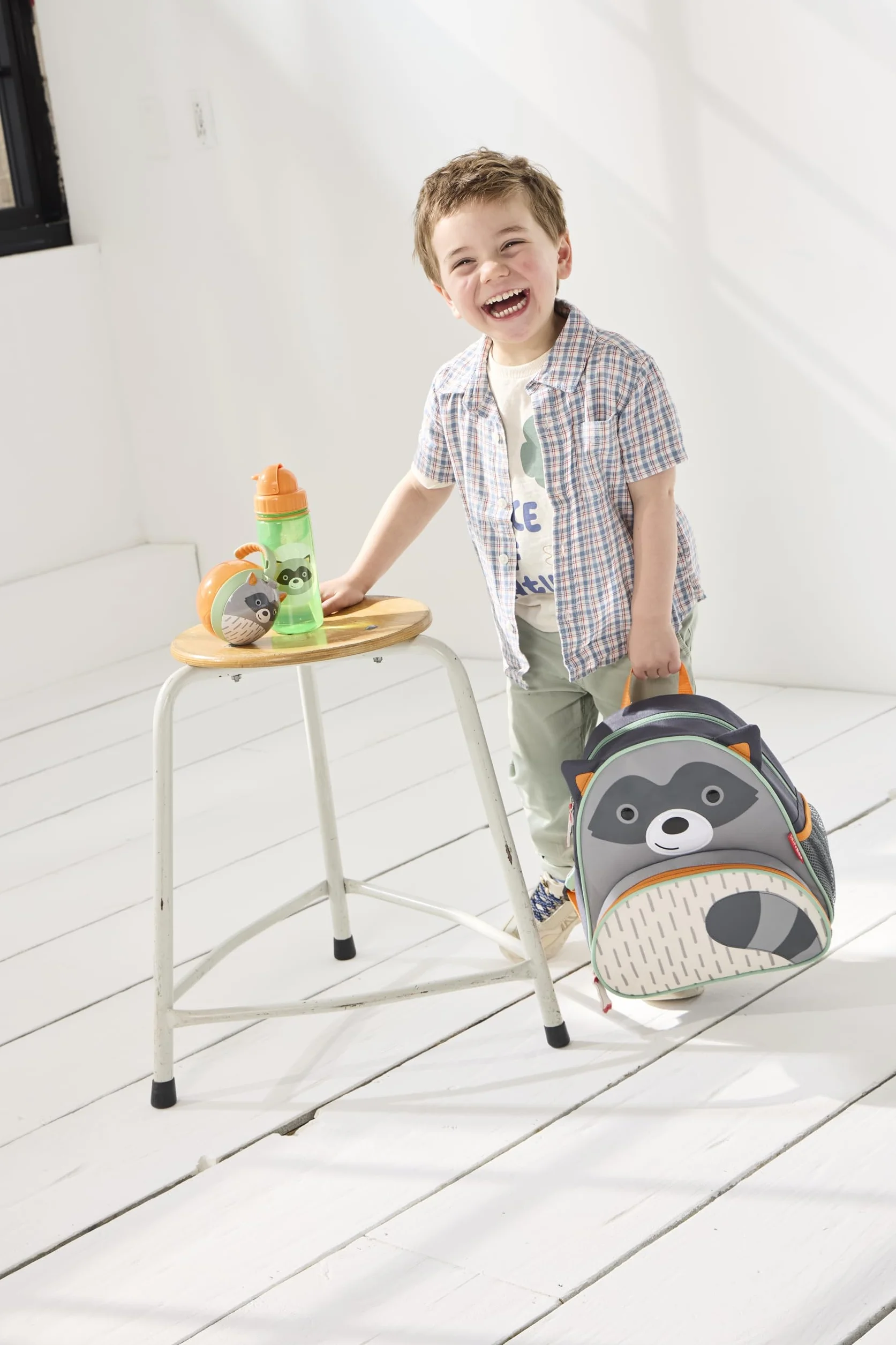 Skip Hop Zoo - Botella con pajita, diseño de mapache